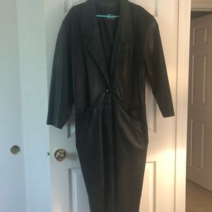 Woman’s Full Length Leather Coat